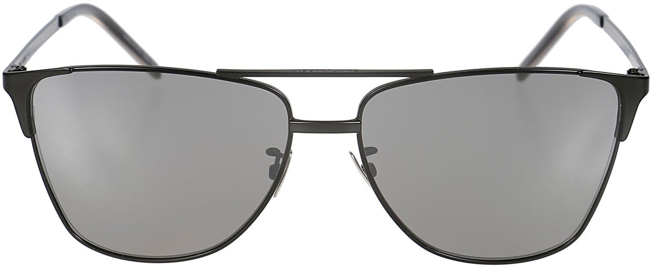 Saint Laurent Rectangular Metal Frame Sunglasses Zwart