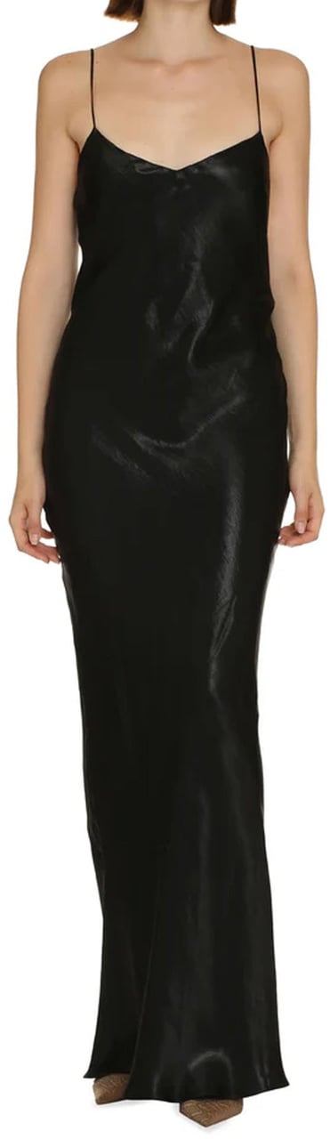 Saint Laurent Satin Long Dress Divers