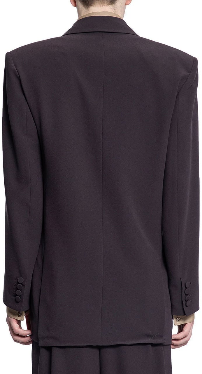 Saint Laurent Saint Laurent Double-Breasted Silk-Crepe Blazer Divers