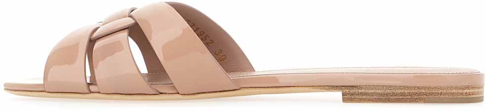 Saint Laurent Saint Laurent Powder pink leather Tribute slippers Roze