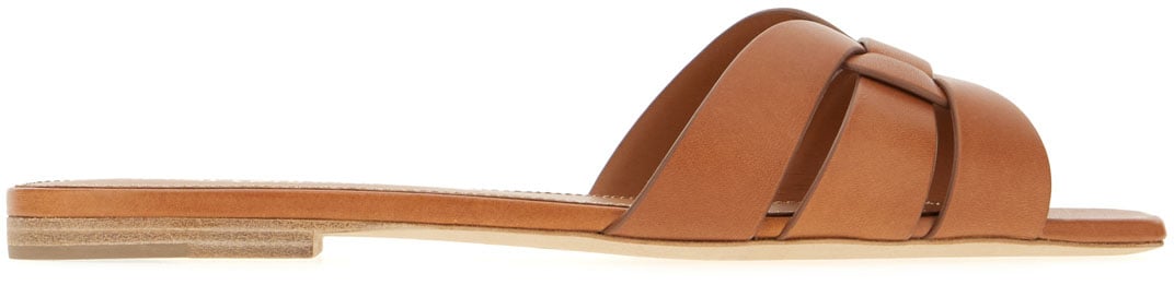 Saint Laurent Saint Laurent Camel leather Maine slippers Bruin