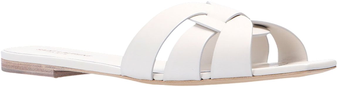 Saint Laurent Sandalo basso Tribute bianco Wit