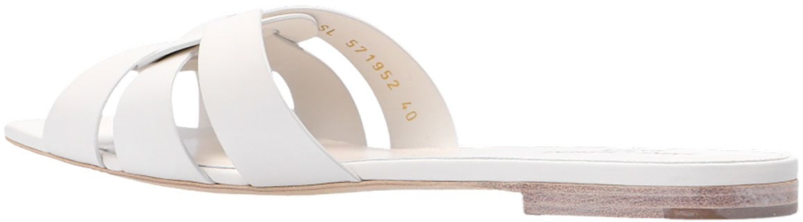 Saint Laurent Sandalo basso Tribute bianco Wit