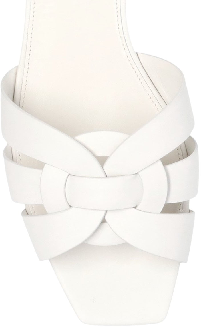 Saint Laurent Sandalo basso Tribute bianco Wit