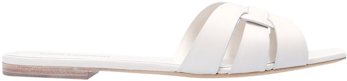 Saint Laurent Sandalo basso Tribute bianco Wit