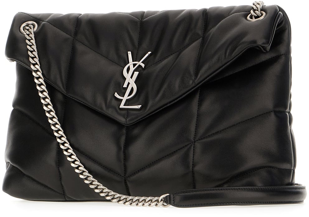Saint Laurent Saint Laurent Black nappa leather medium Puffer shoulder bag Zwart