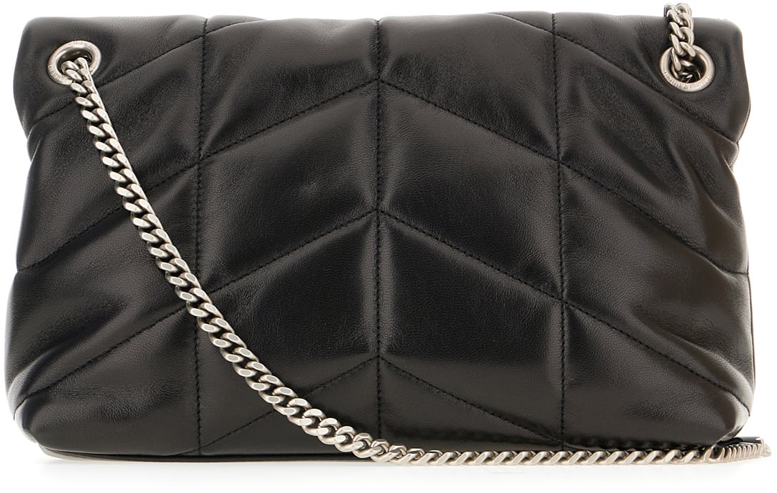Saint Laurent Saint Laurent Black nappa leather small Puffer shoulder bag Zwart