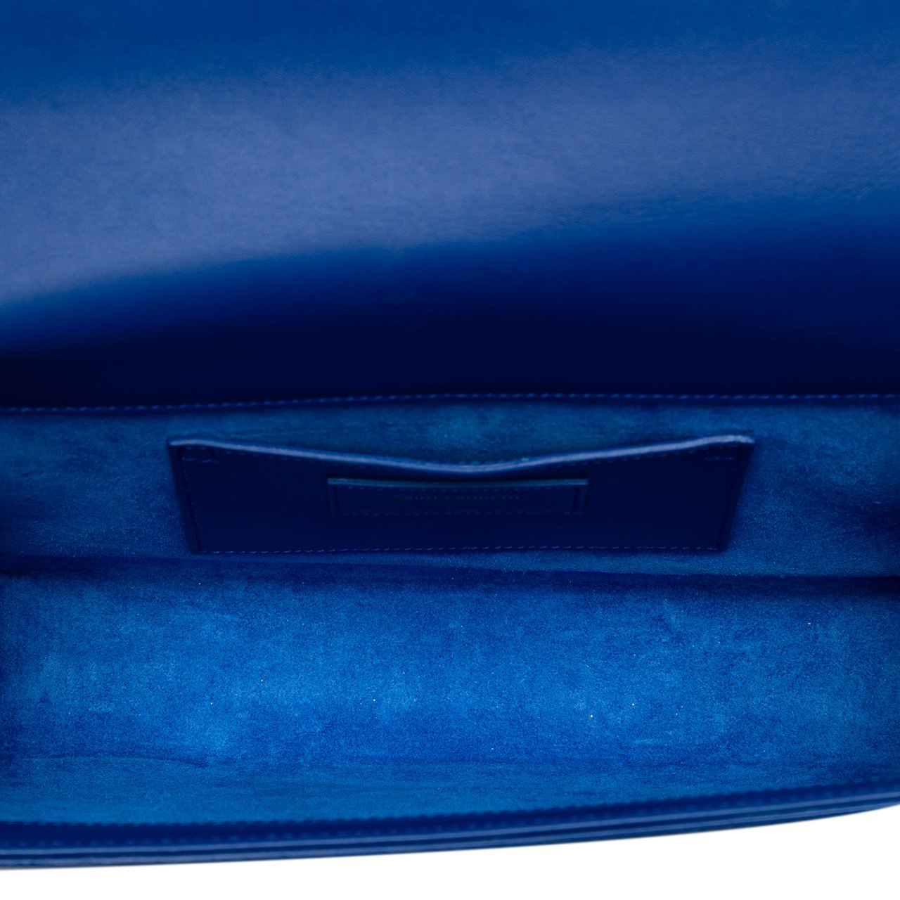 Saint Laurent Medium Smooth Calfskin Monogram Kate Tassel Crossbody Blauw