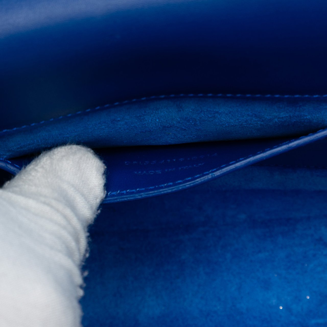 Saint Laurent Medium Smooth Calfskin Monogram Kate Tassel Crossbody Blauw