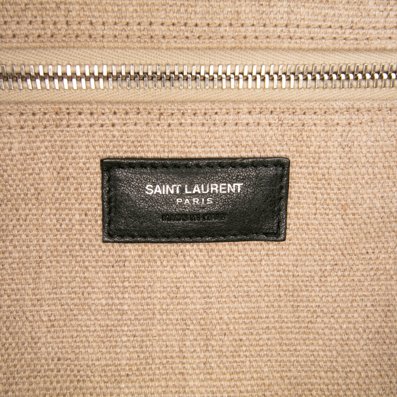 Saint Laurent Canvas Rive Gauche Tote Bruin