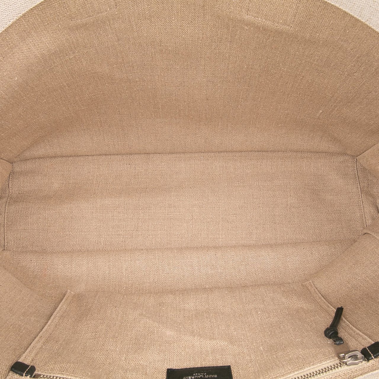 Saint Laurent Canvas Rive Gauche Tote Bruin