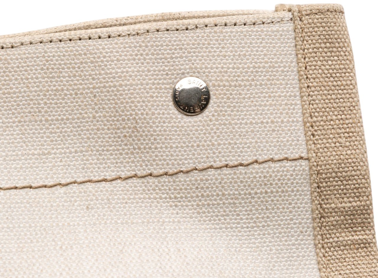 Saint Laurent Canvas Rive Gauche Tote Bruin