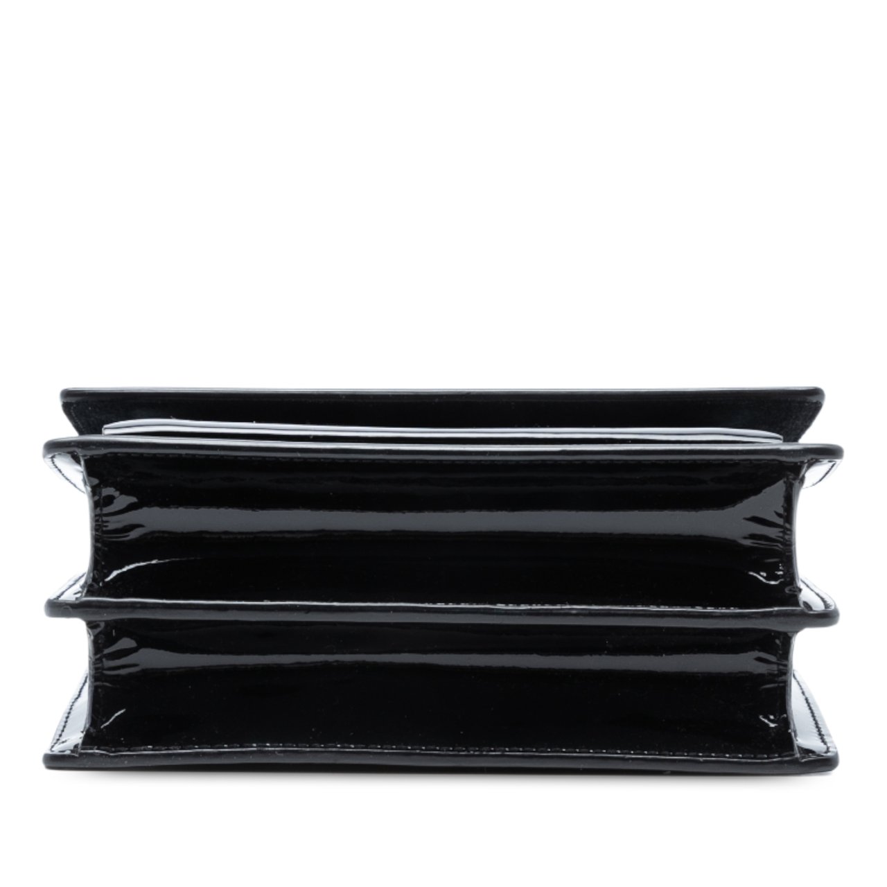 Saint Laurent Small Patent Monogram Sunset Crossbody Zwart