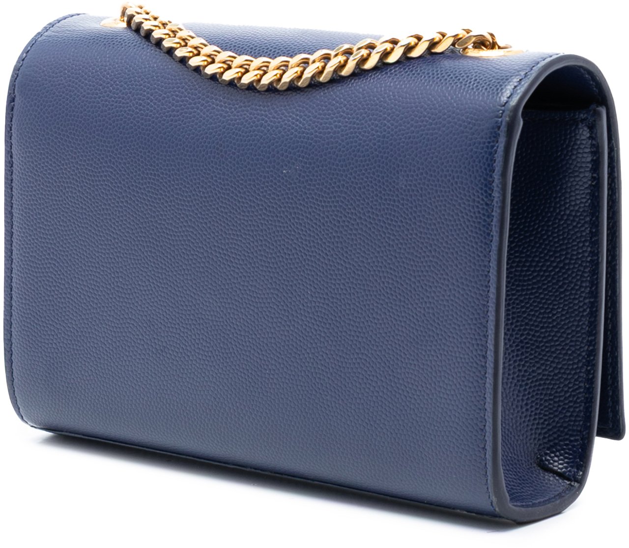 Saint Laurent Small Grain de Poudre Monogram Kate Crossbody Blauw