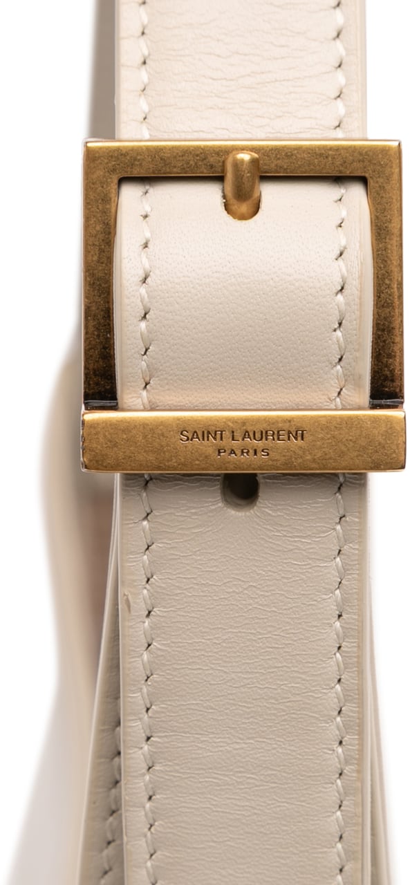 Saint Laurent Smooth Leather Le 5 a 7 Hobo Wit