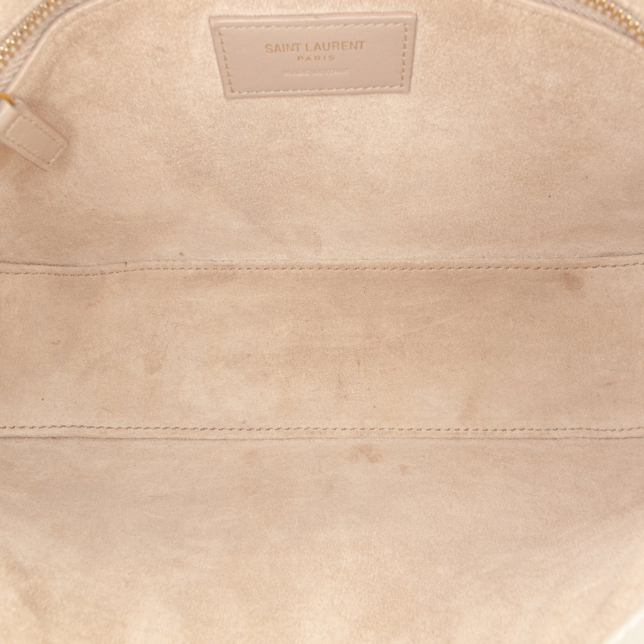 Saint Laurent Smooth Leather Le 5 a 7 Hobo Wit