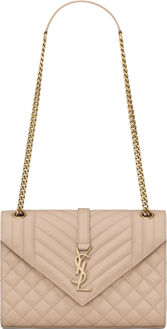 Saint Laurent Envelope Medium Bag Beige