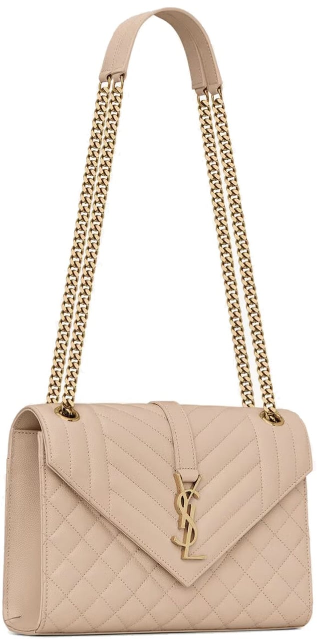 Saint Laurent Envelope Medium Bag Beige