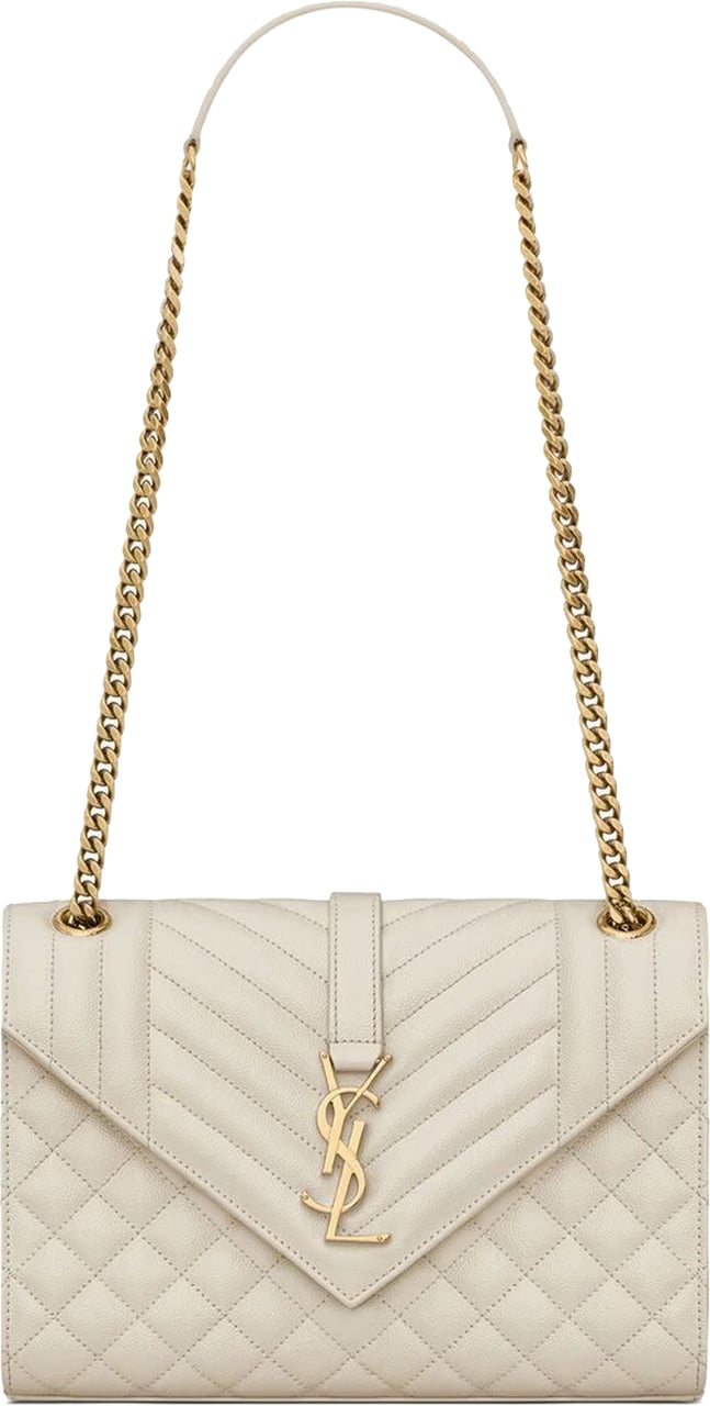 Saint Laurent Envelope Medium Bag Beige