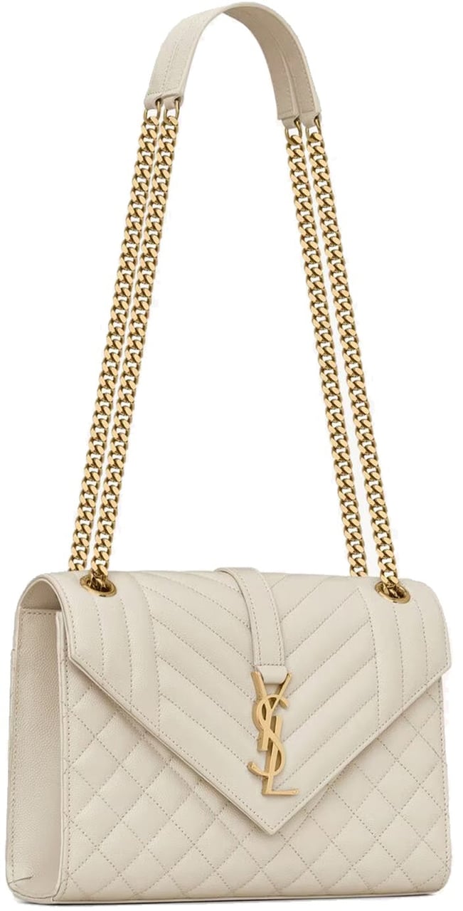 Saint Laurent Envelope Medium Bag Beige