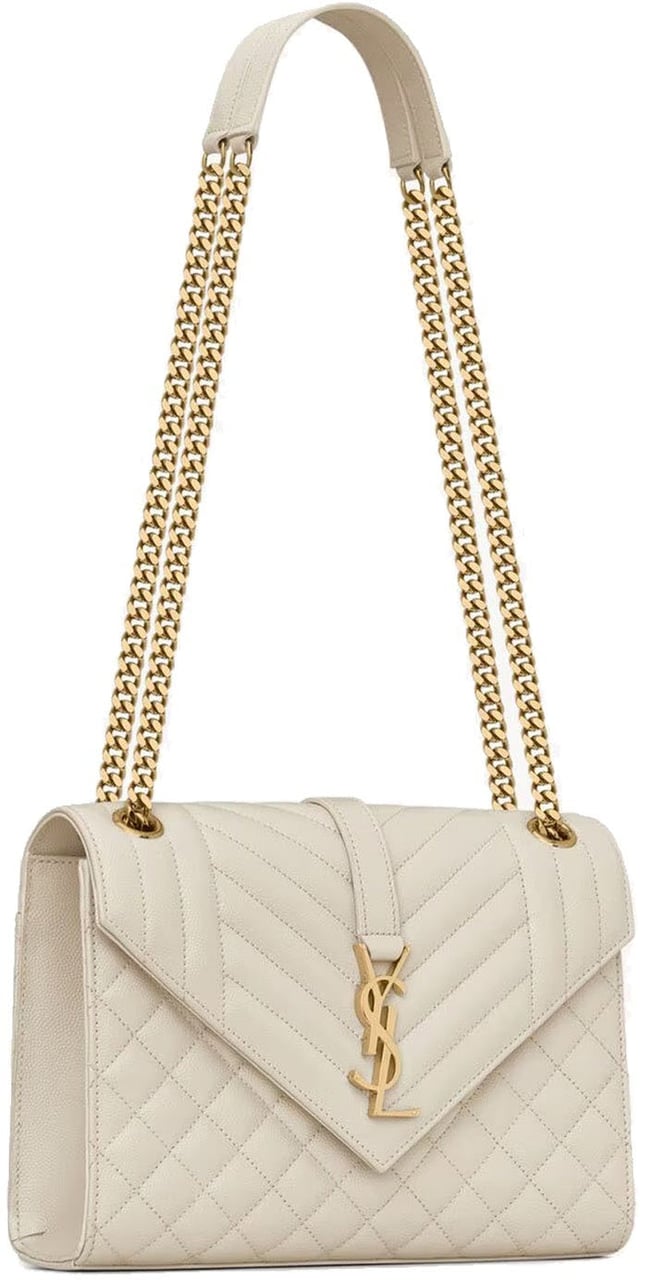 Saint Laurent Saint Laurent Envelope Medium Bag Beige