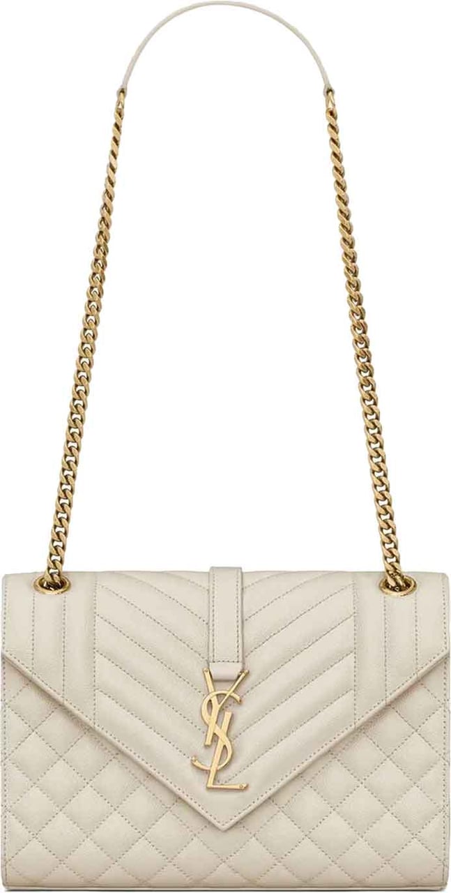 Saint Laurent Envelope Medium Bag Beige