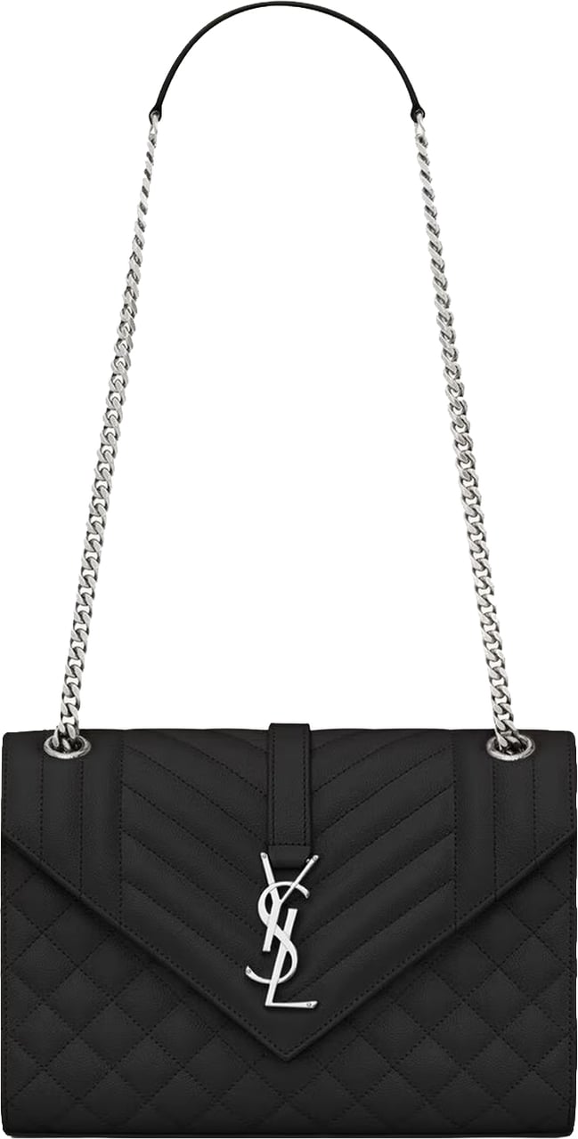 Saint Laurent Envelope Medium Bag Zwart