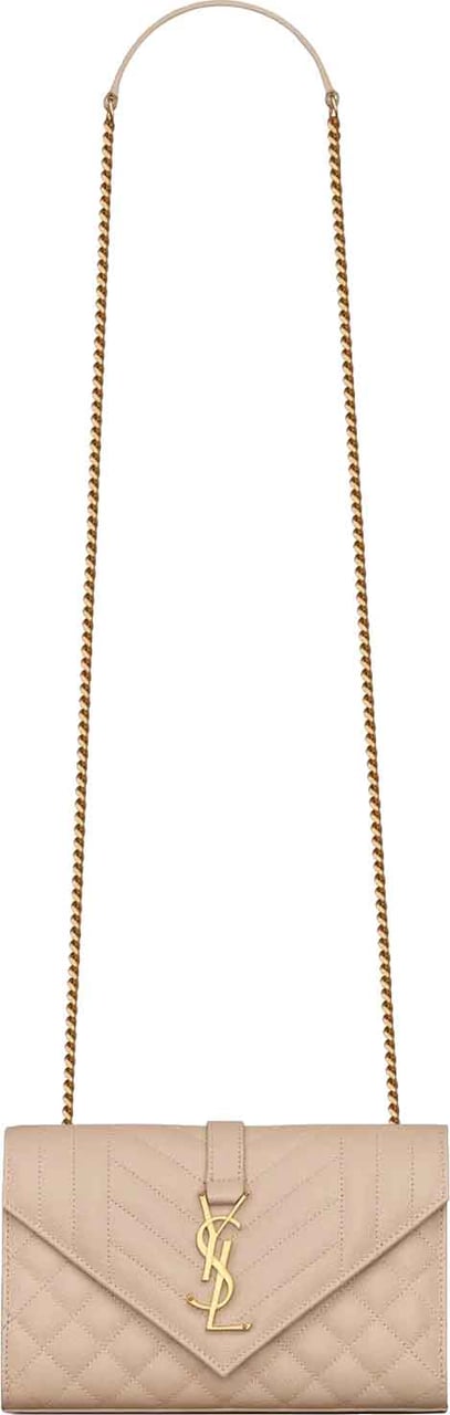 Saint Laurent Envelope Small Bag Beige