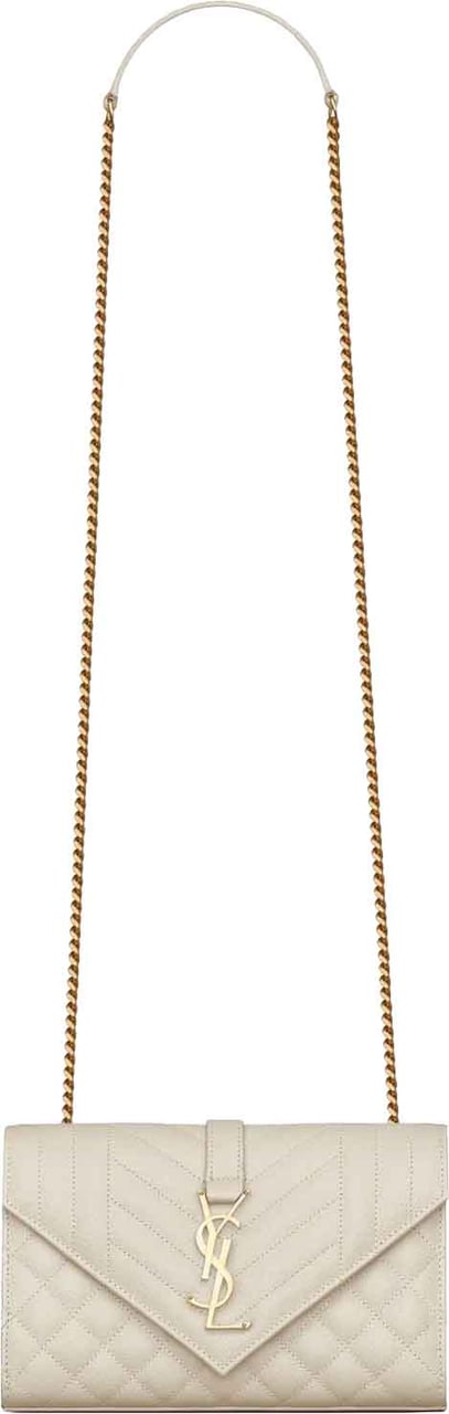 Saint Laurent Envelope Small Bag Beige