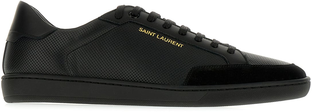 Saint Laurent Saint Laurent Black leather Court Classic SL/10 sneakers Zwart