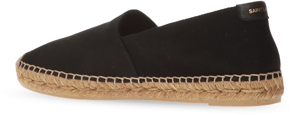Saint Laurent Sl Signature Logo Espadrilles Zwart