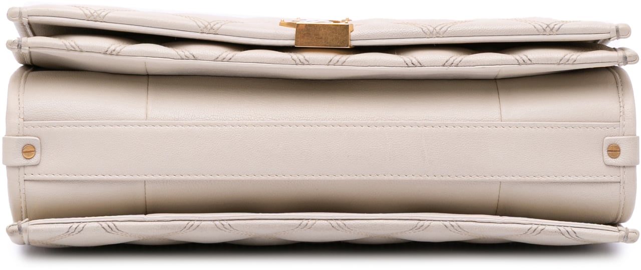 Saint Laurent Small Quilted Lambskin Becky Chain Shoulder Bag Wit