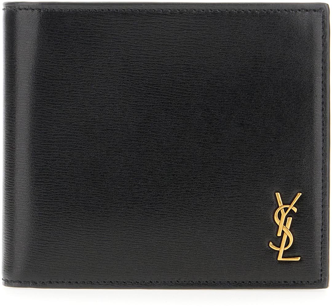 Saint Laurent Saint Laurent Black leather wallet Zwart