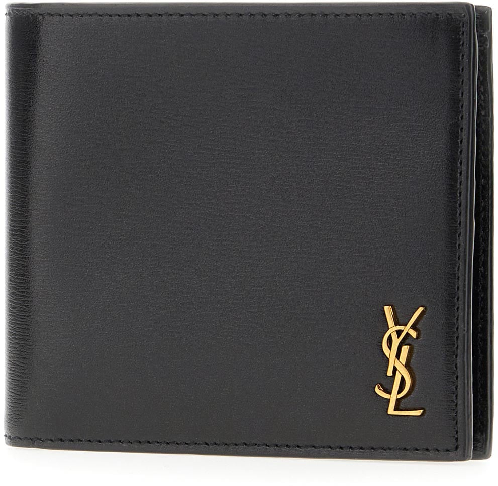 Saint Laurent Saint Laurent Black leather wallet Zwart