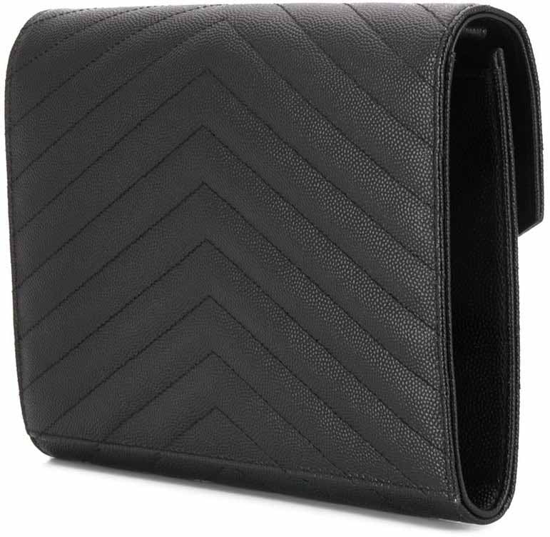 Saint Laurent Cassandre Matelassé Pouch Zwart