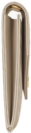 Saint Laurent Cassandre Matelassé Pouch Wit