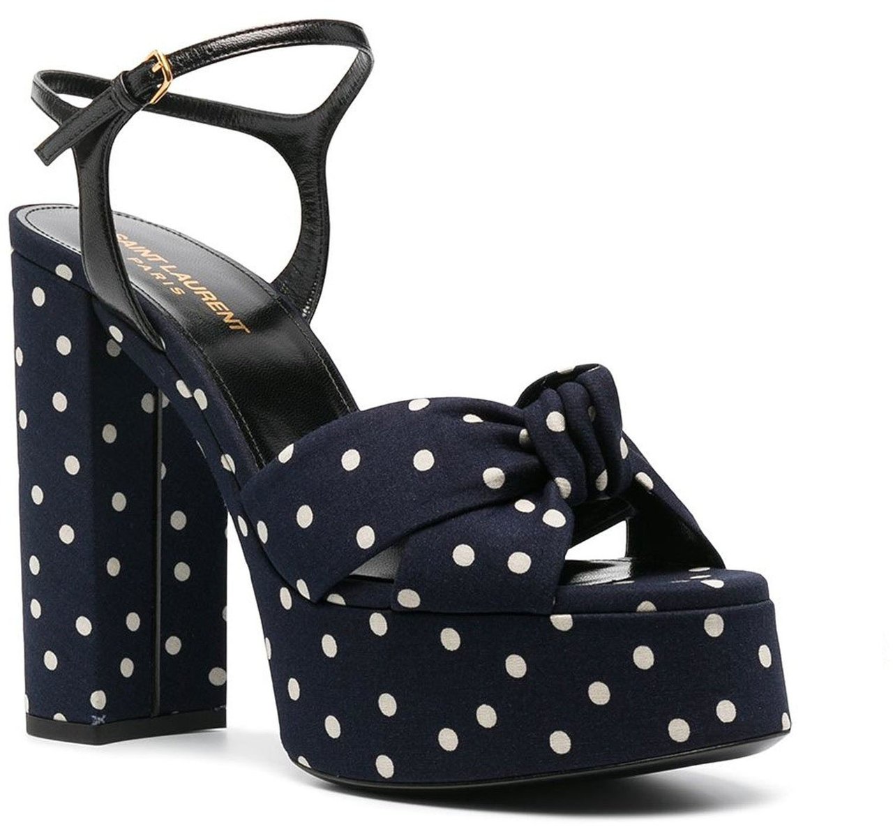 Saint Laurent Saint Laurent Bianca Polka-Dot Sandals Blauw