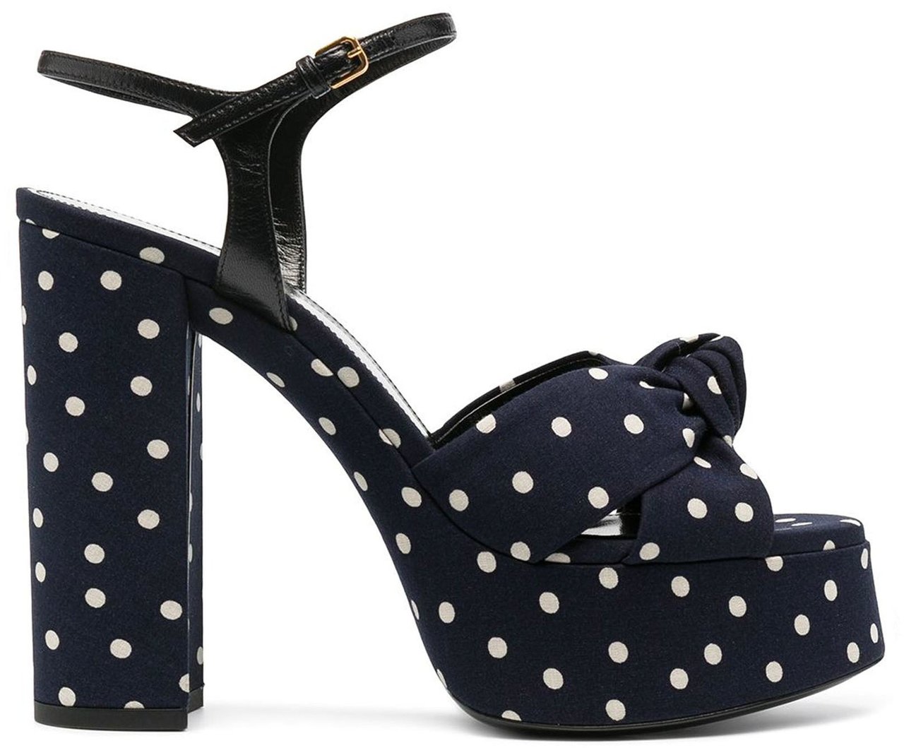 Saint Laurent Saint Laurent Bianca Polka-Dot Sandals Blauw