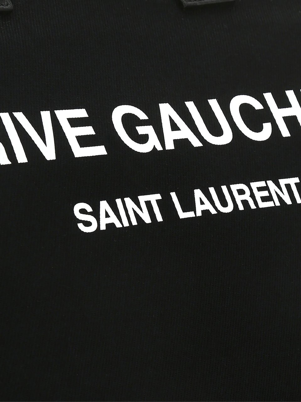 Saint Laurent Rive Gauche Logo Tote Bag Zwart
