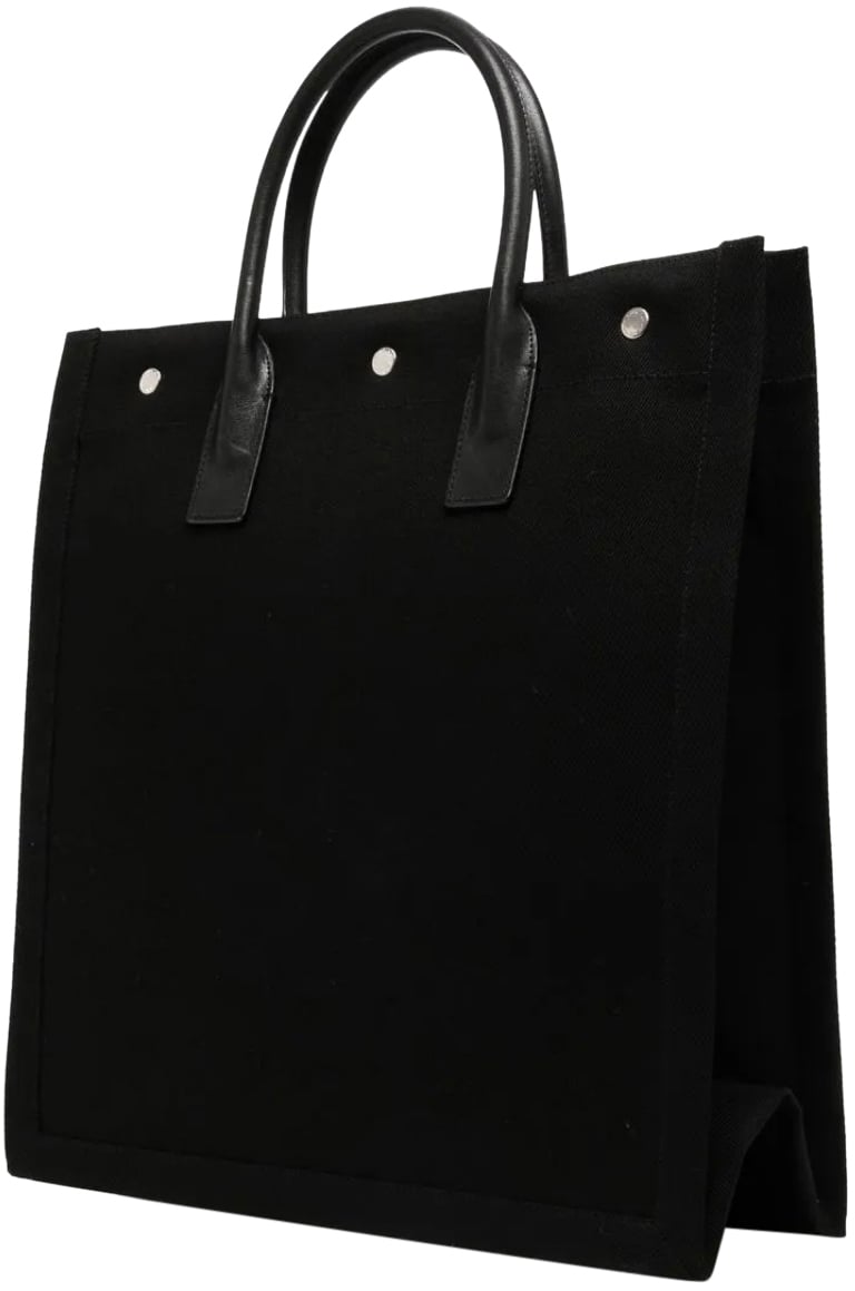 Saint Laurent Rive Gauche Logo Tote Bag Zwart