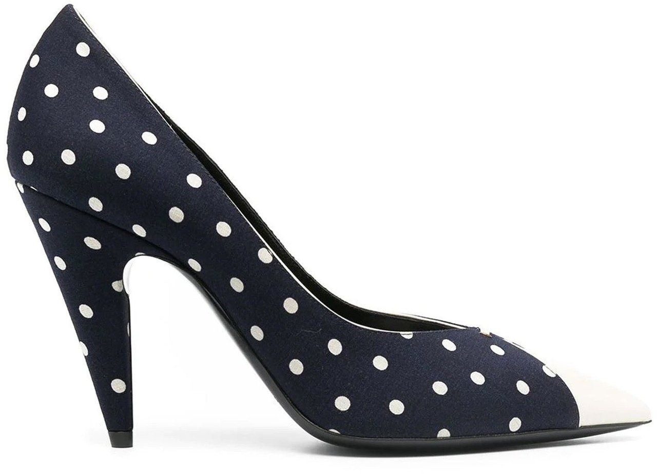 Saint Laurent Saint Laurent Lola Polka Dot-Print Pumps Blauw