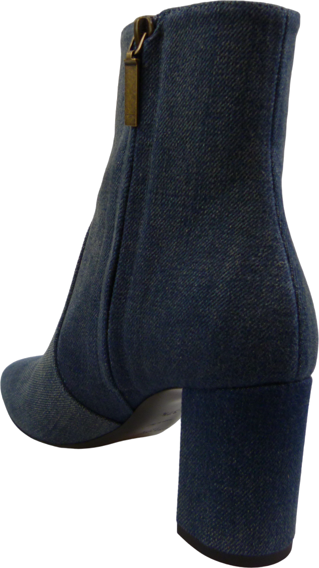 Saint Laurent Stivaletti in Denim Blu Blauw