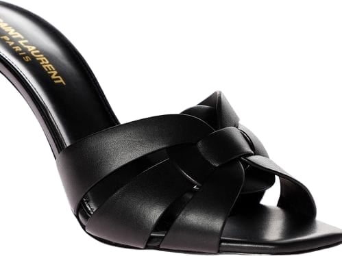Saint Laurent Sandalo mules nero Zwart