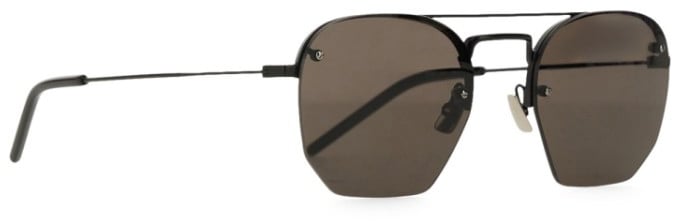Saint Laurent Geometric Frame Sunglasses With Double Bridge Design Roze