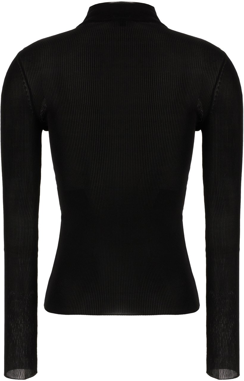 Saint Laurent Saint Laurent Black cotton top Zwart