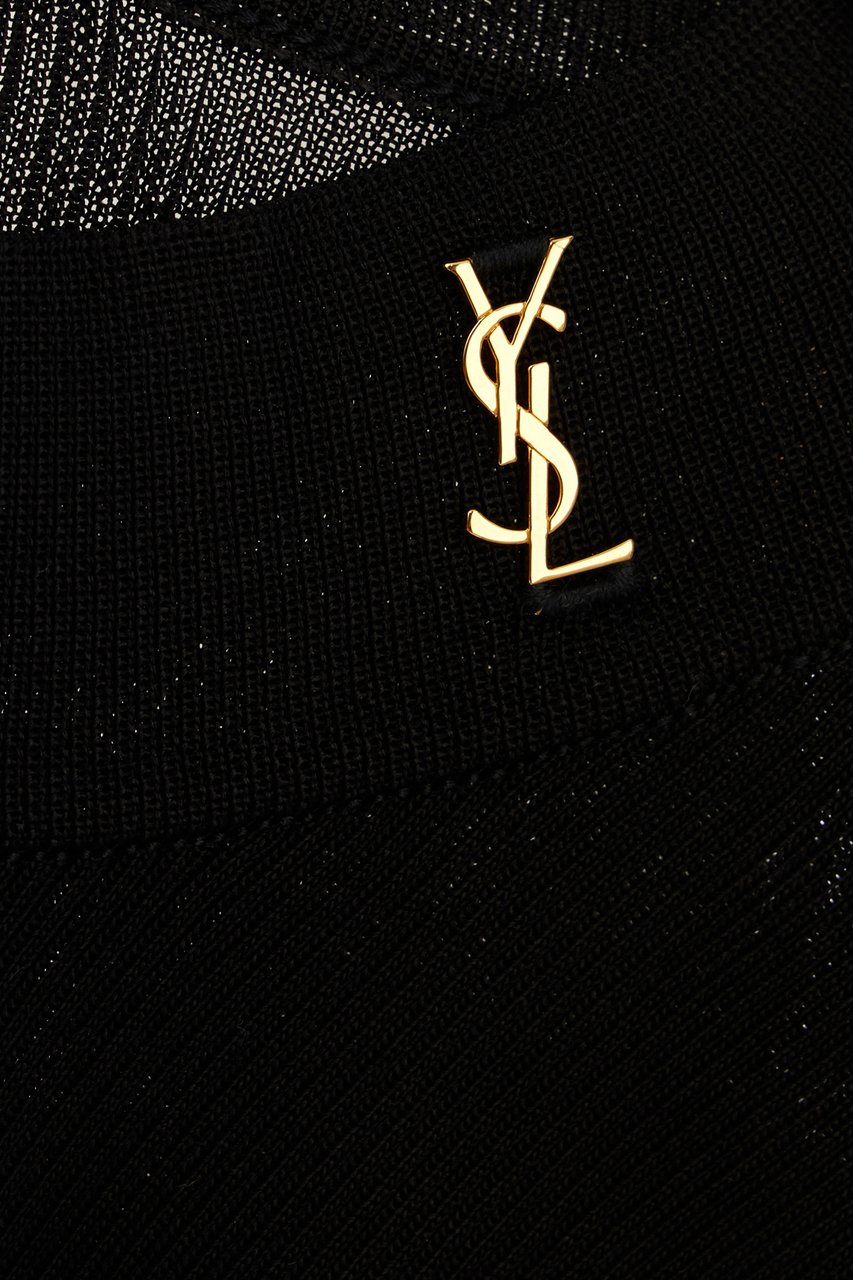 Saint Laurent Saint Laurent Black cotton top Zwart