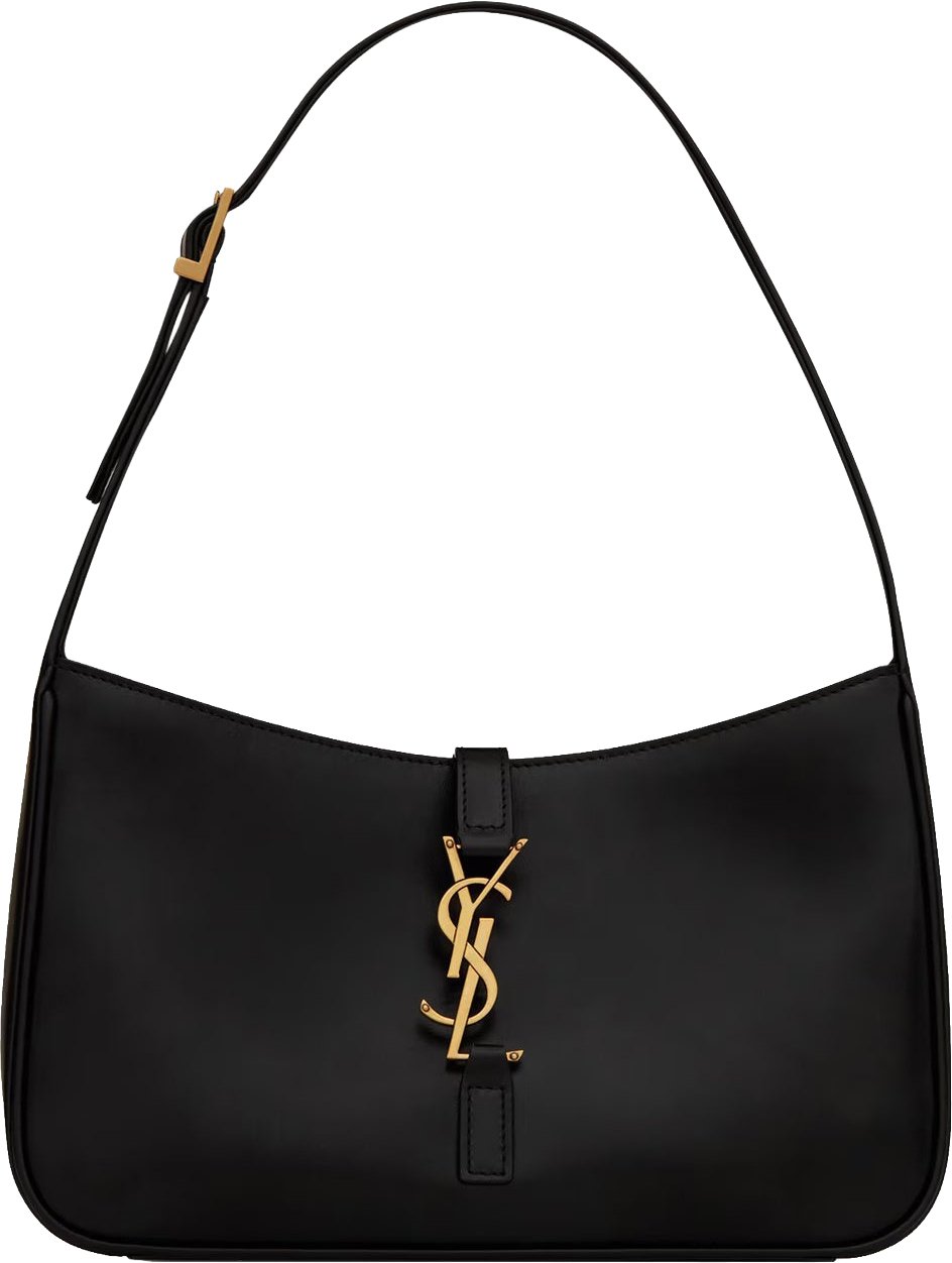 Saint Laurent Le 5 à 7 Hobo Leather Bag Zwart