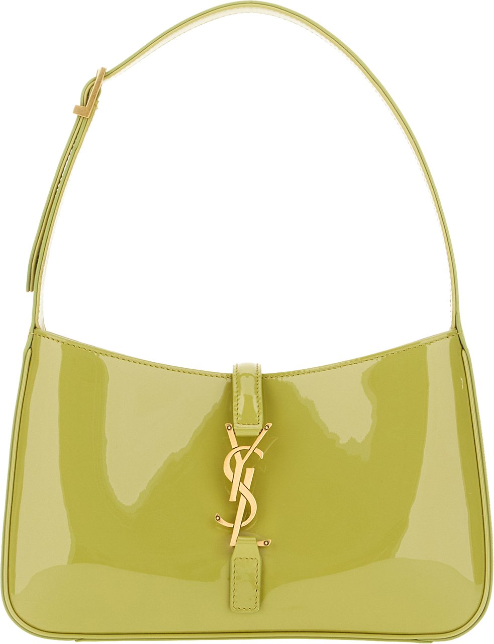 Saint Laurent Olive green leather Le 5 Ã 7 handbag Groen