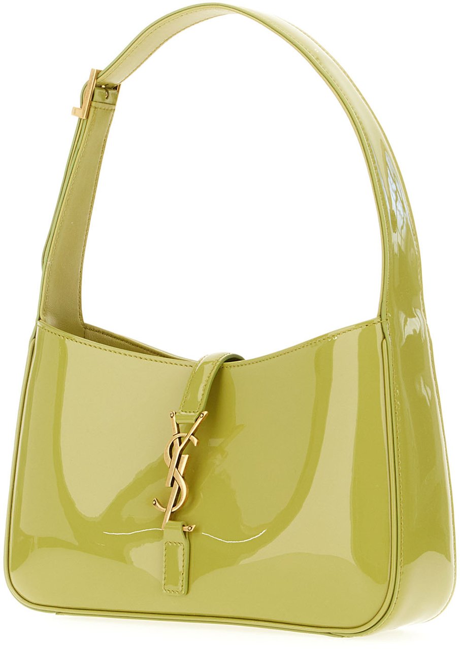 Saint Laurent Olive green leather Le 5 Ã 7 handbag Groen