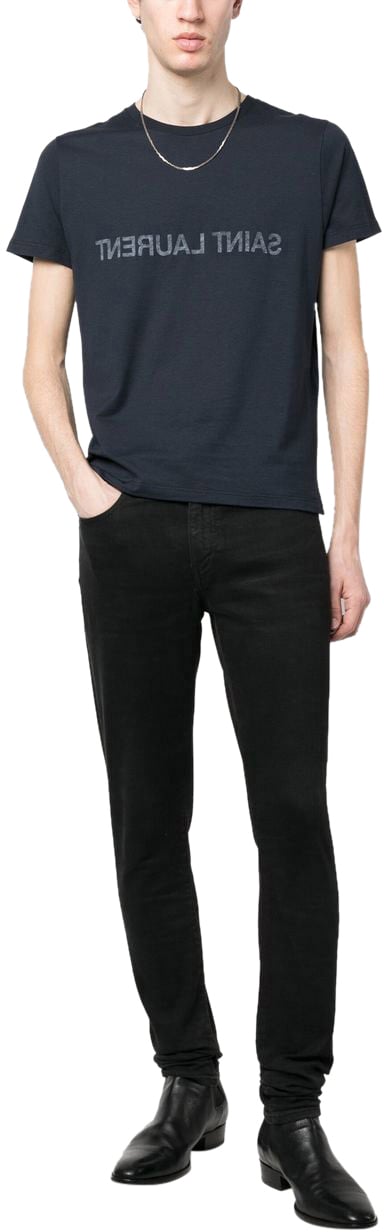 Saint Laurent T-Shirts And Polos Blue Blauw